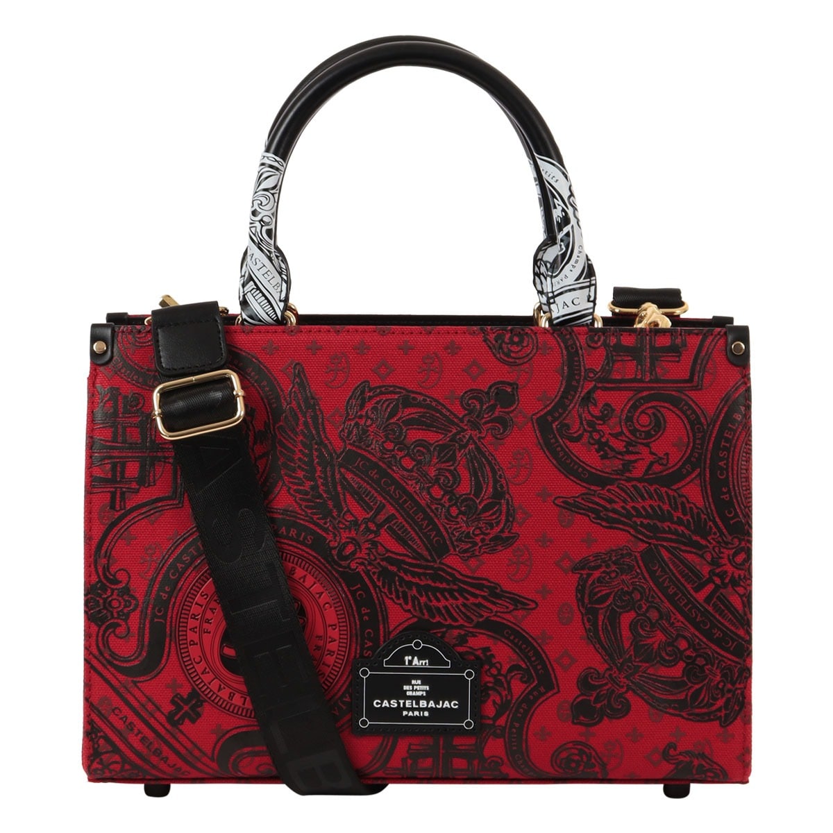 CASTELBAJAC カステルバジャック トートバッグ ショルダーバッグ メンズ ハンドバッグ ドライブ 2way ヴェルサ 067522 ロゴ カジュアル お出掛け 旅行 トラベル レッド