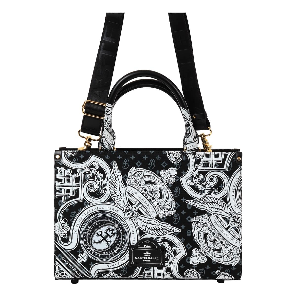 CASTELBAJAC カステルバジャック トートバッグ ショルダーバッグ メンズ ハンドバッグ ドライブ 2way ヴェルサ 067522 ロゴ カジュアル お出掛け 旅行 トラベル ブラック 【01】ブラック -