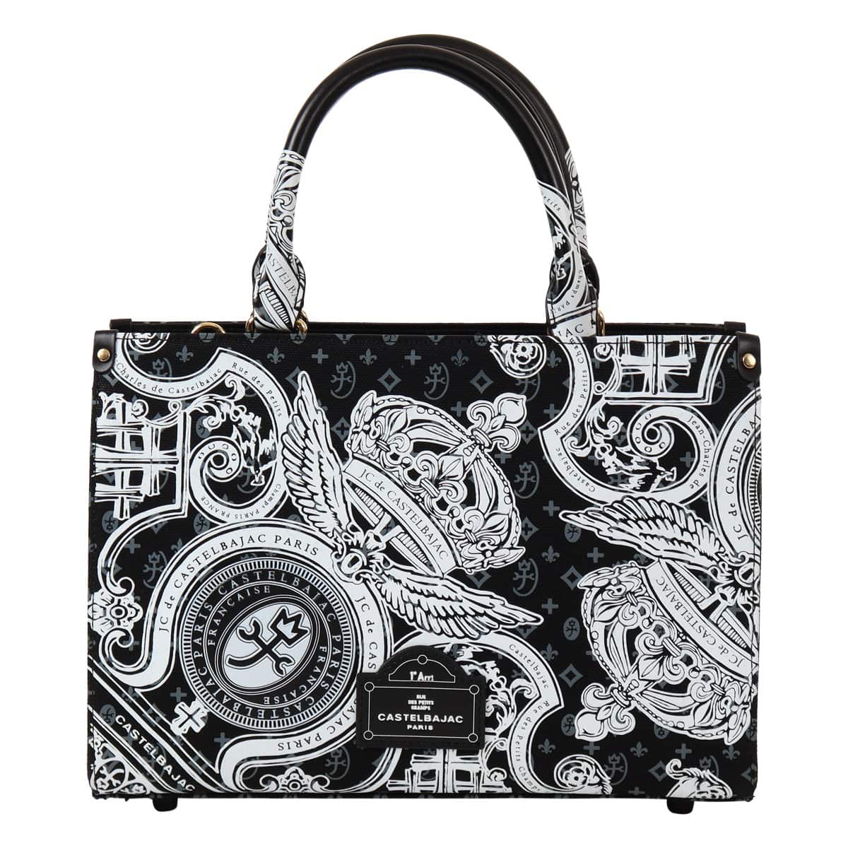 CASTELBAJAC カステルバジャック トートバッグ ショルダーバッグ メンズ ハンドバッグ ドライブ 2way ヴェルサ 067522 ロゴ カジュアル お出掛け 旅行 トラベル ブラック 【01】ブラック -