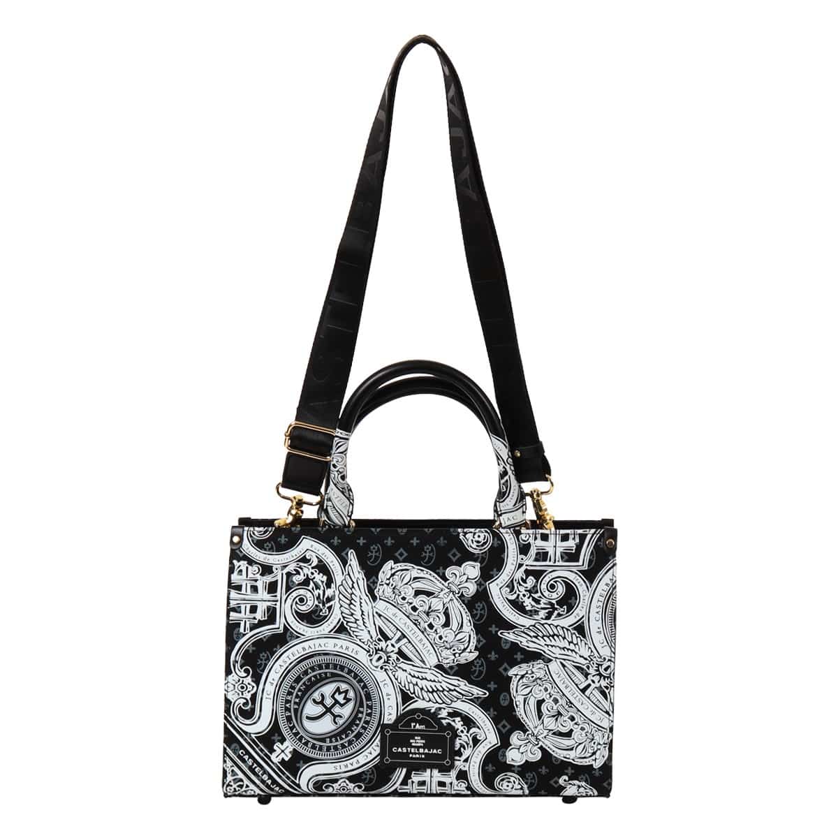 CASTELBAJAC カステルバジャック トートバッグ ショルダーバッグ メンズ ハンドバッグ ドライブ 2way ヴェルサ 067522 ロゴ カジュアル お出掛け 旅行 トラベル ブラック 【01】ブラック -