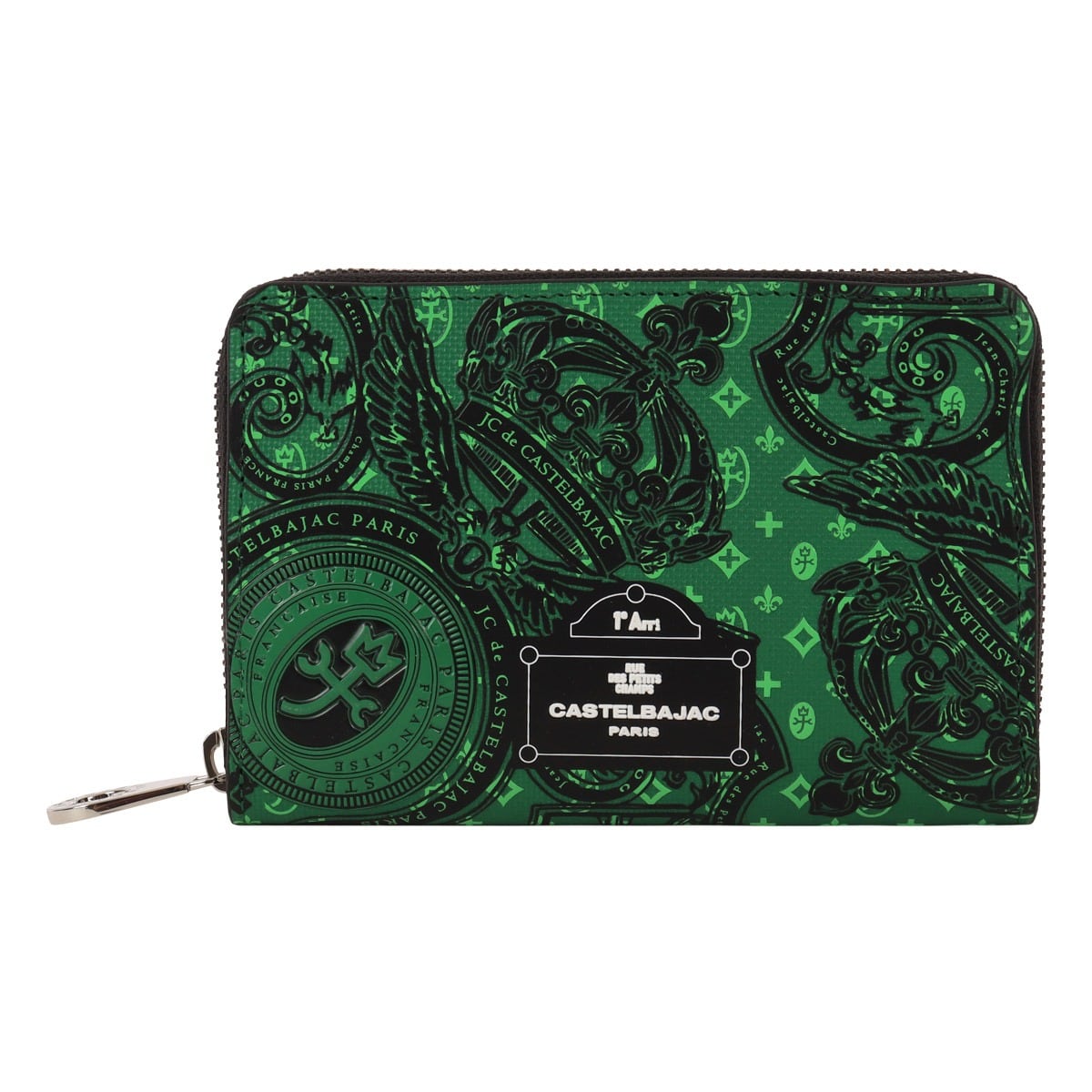 CASTELBAJAC カステルバジャック 財布 ミドルウォレット メンズ レディース ミドル財布 セミ長財布 札入れ 小銭入れ付き BOX型 Versan ヴェルサ 067622 本革 牛革 レザー グリーン