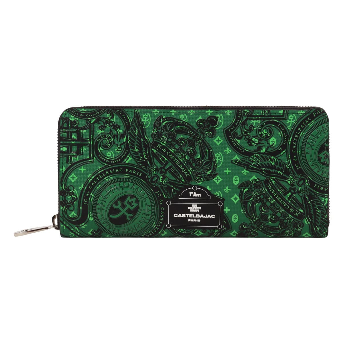 CASTELBAJAC カステルバジャック 財布 長財布 メンズ レディース ラウンドファスナー 札入れ 小銭入れ付き カード入れ Versan ヴェルサ 067623 ロングウォレット 長札入れ 本革 牛革 レザー グリーン