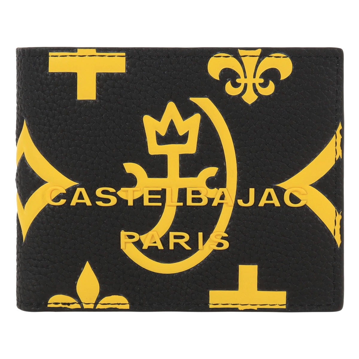 CASTELBAJAC カステルバジャック 二つ折り財布 財布 二つ折り 折り財布 ミニ財布 札入れ 小銭入れ付き 068631 クレア カジュアル 牛革 本革 レザー イエロー