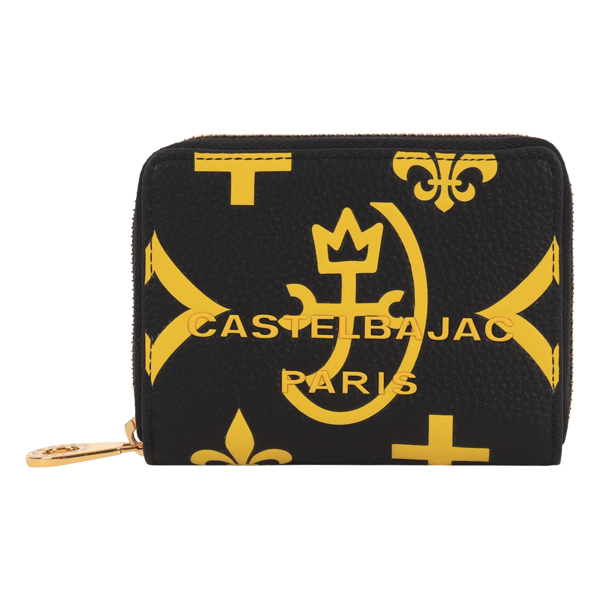CASTELBAJAC カステルバジャック 二つ折り財布 財布 二つ折り 折り財布 ミニ財布 札入れ 小銭入れ付き 068632 クレア カジュアル 牛革 本革 レザー イエロー