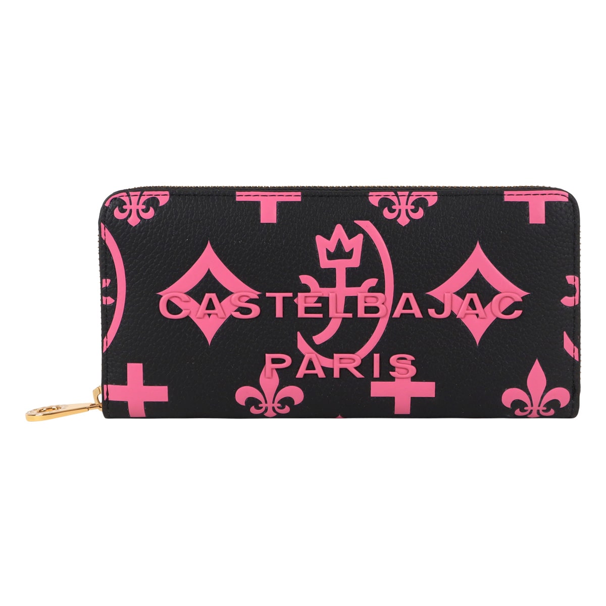 CASTELBAJAC カステルバジャック ラウンドファスナー長財布 財布 長財布 ラウンドファスナー 札入れ 小銭入れ付き 068633 クレア カジュアル 牛革 本革 レザー ピンク