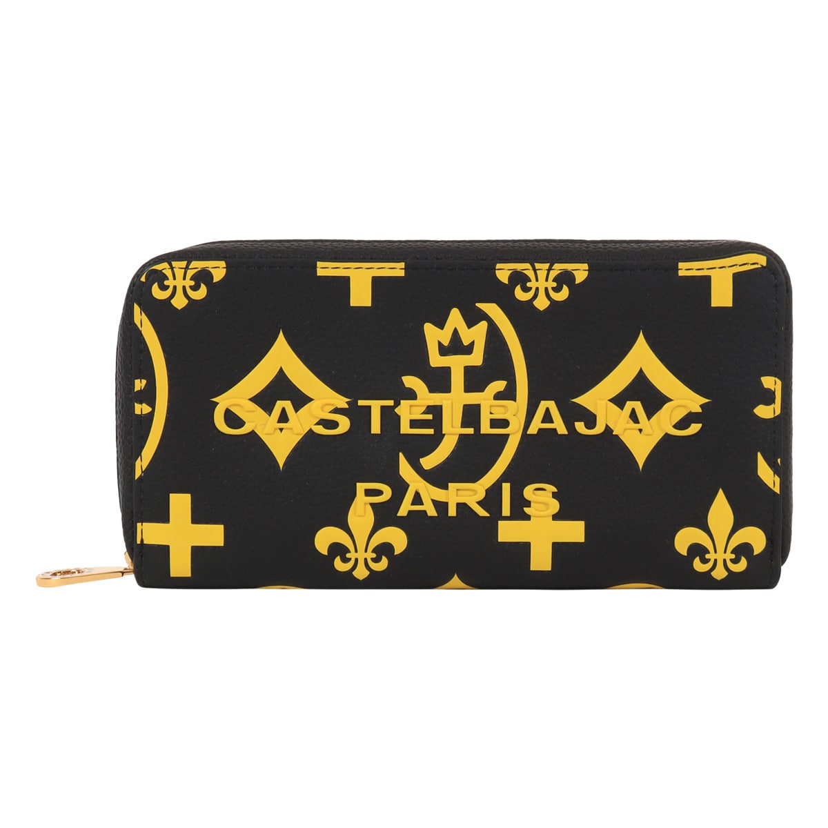 CASTELBAJAC カステルバジャック セカンドウォレット 財布 長財布 ラウンドファスナー 札入れ 小銭入れ付き カード入れ カード収納 大きめ 大容量 068634 クレア カジュアル 牛革 本革 レザー イエロー