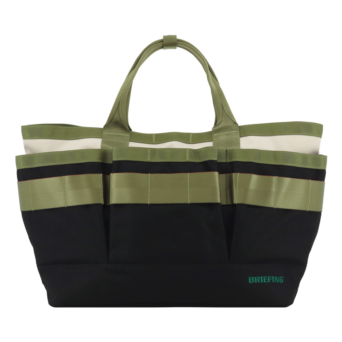 BRIEFING ブリーフィング ゴルフ トートバッグ ロッカートート 大容量 ゴルフバッグ 横型 ウッドランド メンズ BRG241T34 TOOL TOTE WL BLACK×IVORY