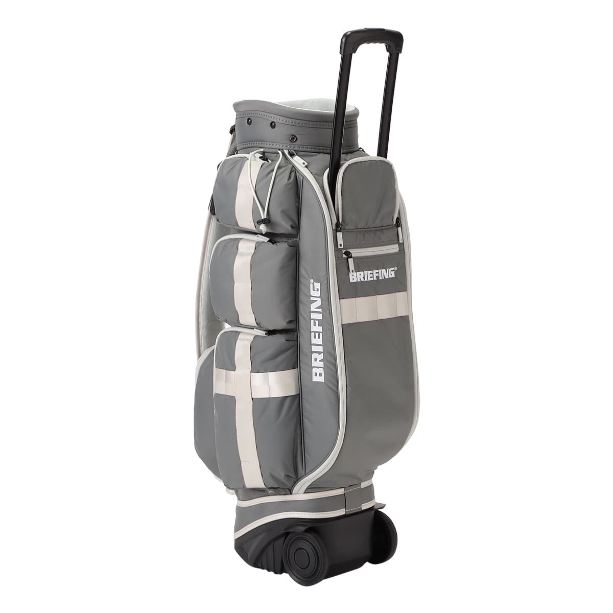 BRIEFING ブリーフィング ゴルフ キャディバッグ CR-6 CASTER キャスター付き 8.5型 5分割 46インチ対応 CSシリーズ 軽量 BRG251D02 GOLF CS SERIES CR6 L.GRAY
