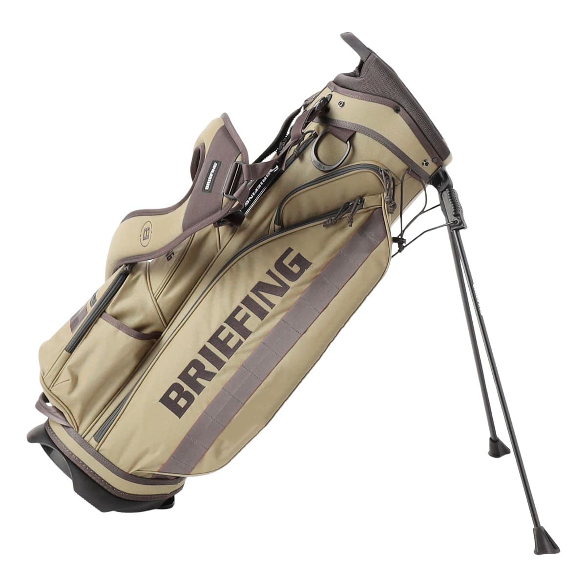 BRIEFING ブリーフィング ゴルフ キャディバッグ BRG253D03 スタンド型 4分割 3.79kg TAN