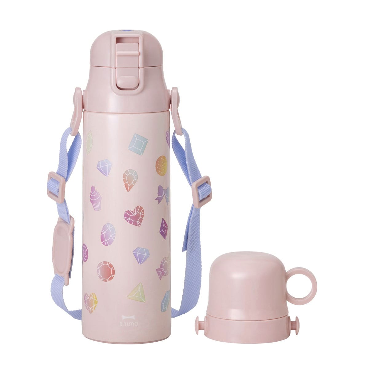 BRUNO ブルーノ 水筒 ライト2WAYキッズボトル BHK255 ジュエルピンク
