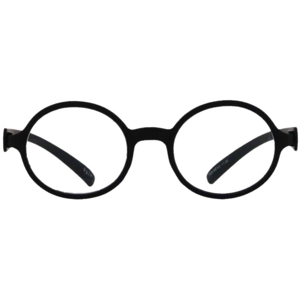 by n バイエヌ リーディンググラス UV99%カット ブルーライト45％カット ラウンド マットカラー マットブラック