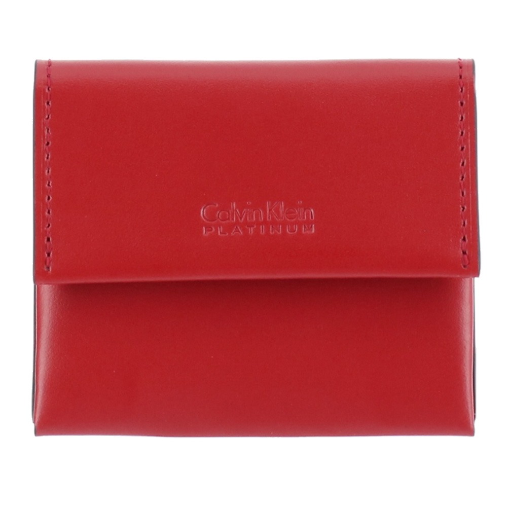 CK CALVIN KLEIN シーケーカルバンクライン コインケース フォーカス 852601 小銭入れ メンズ 本革 薄型 レッド