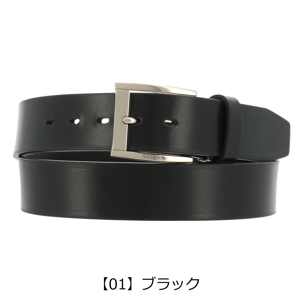 新品 未使用 Guy Laroche ベルト レザーベルト 黒 牛革 - ベルト