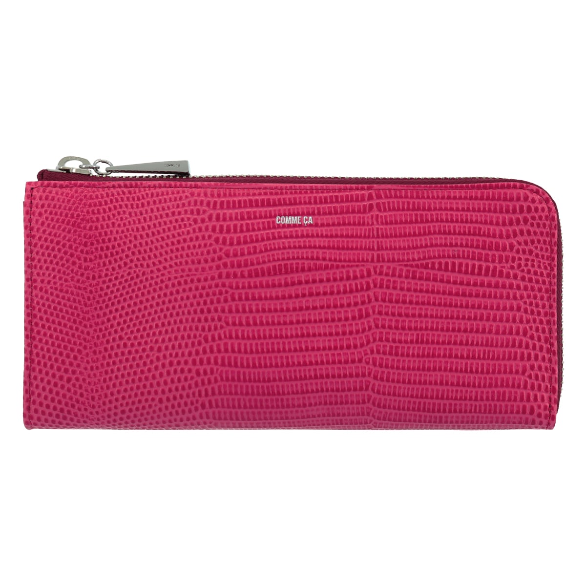 COMME CA コムサ 長財布 L字ファスナー レザール 74682 ピンク