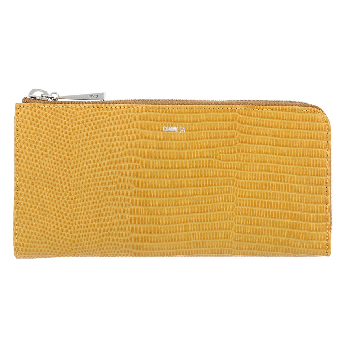 COMME CA コムサ 長財布 L字ファスナー レザール 74682 イエロー