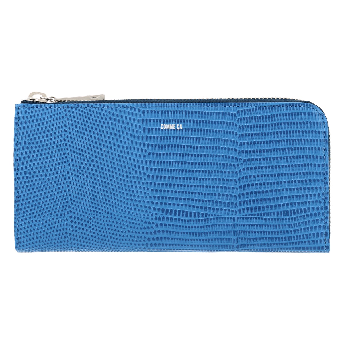 COMME CA コムサ 長財布 L字ファスナー レザール 74682 ブルー