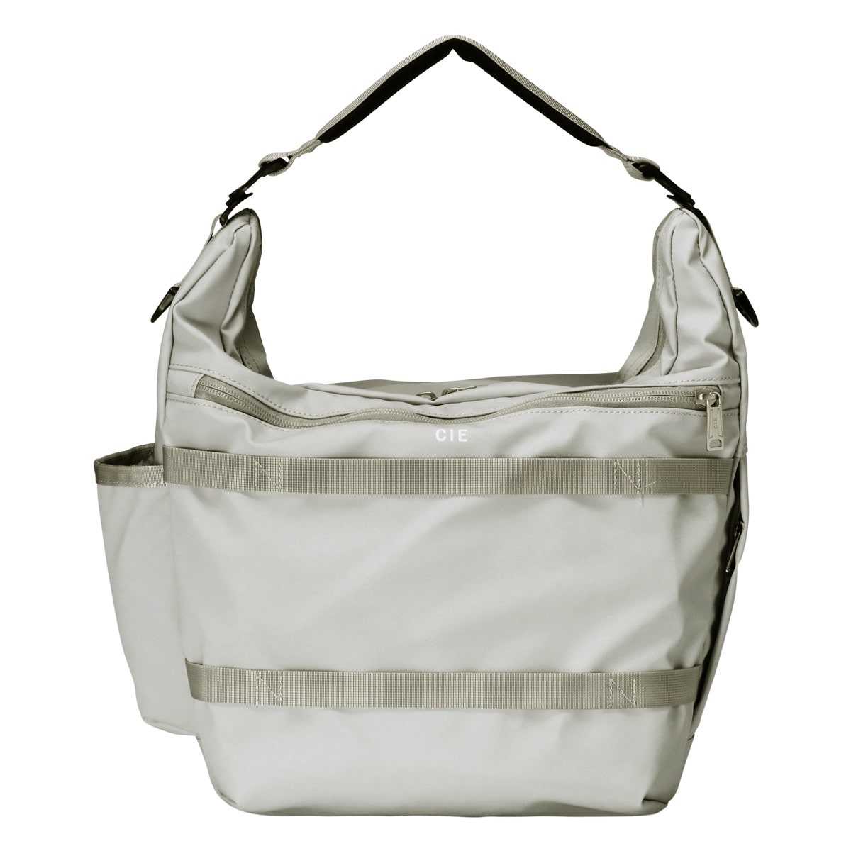 CIE シー ショルダーバッグ ハンドバッグ GRID-3 SHOULDER-L 032055 グリッド3 ショルダーバッグ ハンドバッグ ナイロン 防水 撥水 日本製 ライトグレー