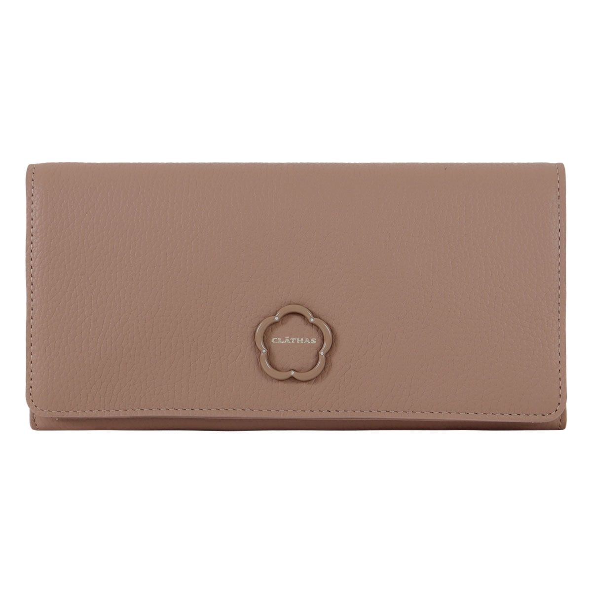 CLATHAS クレイサス 長財布 ギャルソン型 本革 レディース ブルトン 189900 花 大容量 牛革 レザー グレージュ