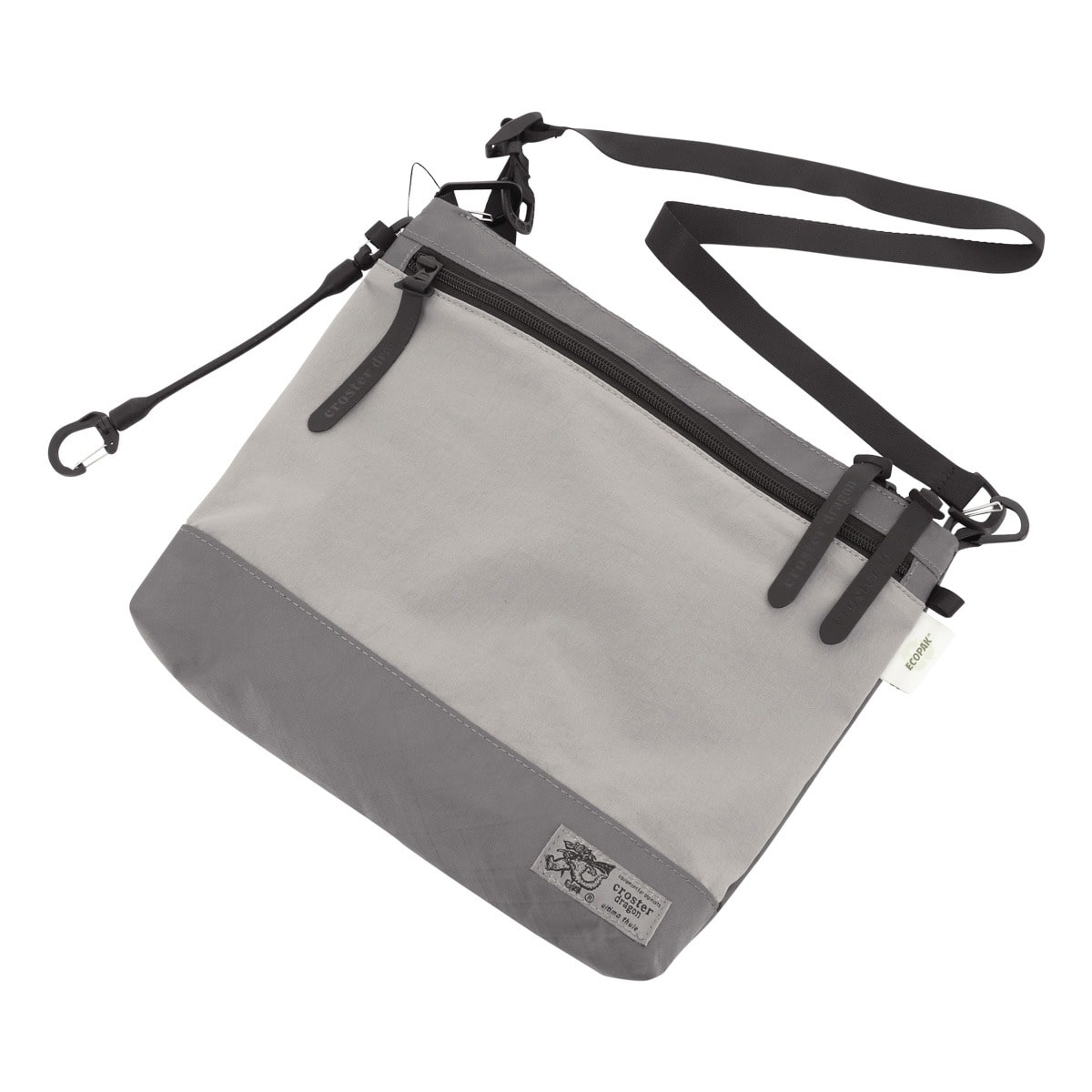 CROSTER DRAGON クロスタードラゴン クロスボディバッグ 3レイヤー 撥水ファスナー メンズ レディース CRDE-2003 EPXシリーズ グレー