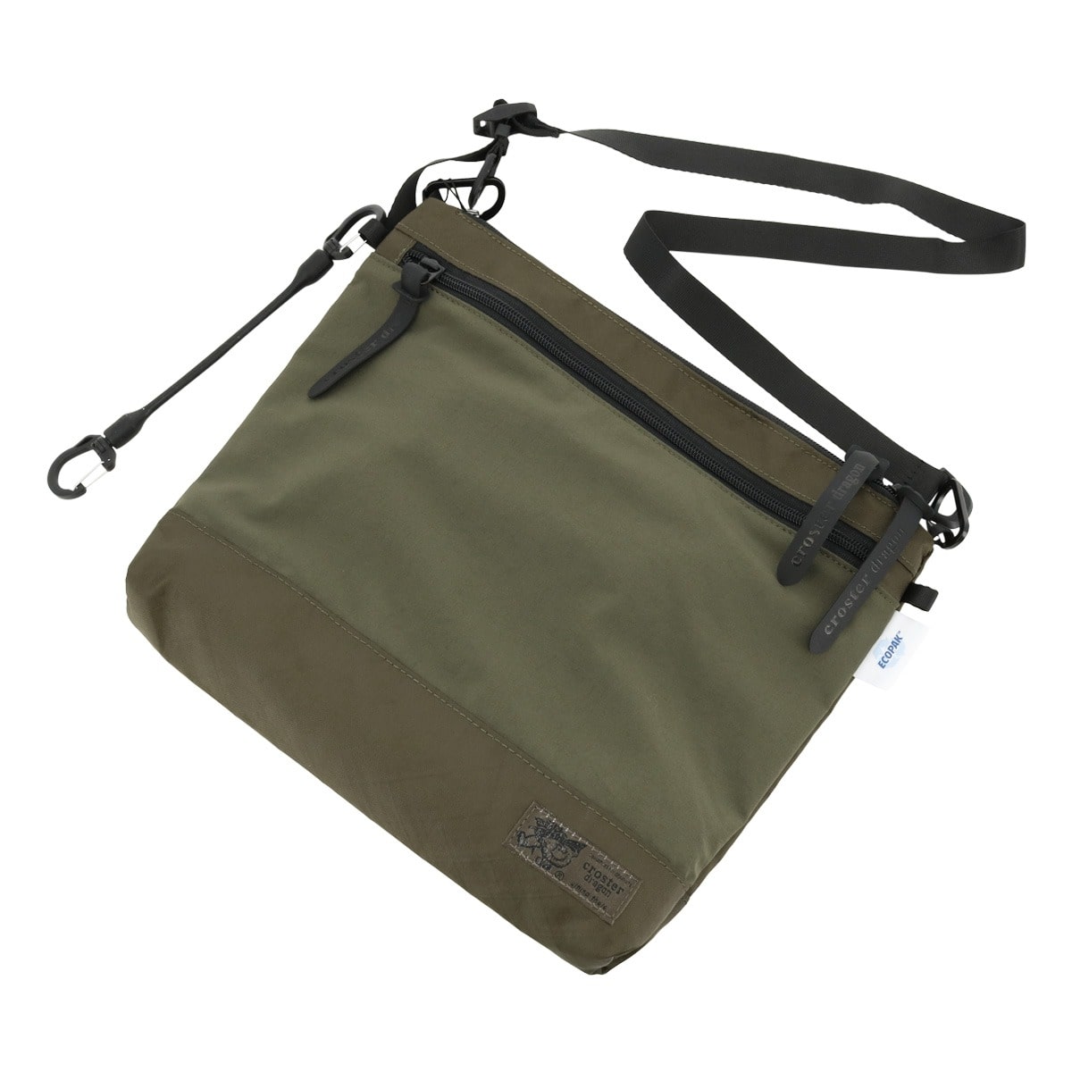 CROSTER DRAGON クロスタードラゴン クロスボディバッグ 3レイヤー 撥水ファスナー メンズ レディース CRDE-2003 EPXシリーズ オリーブ
