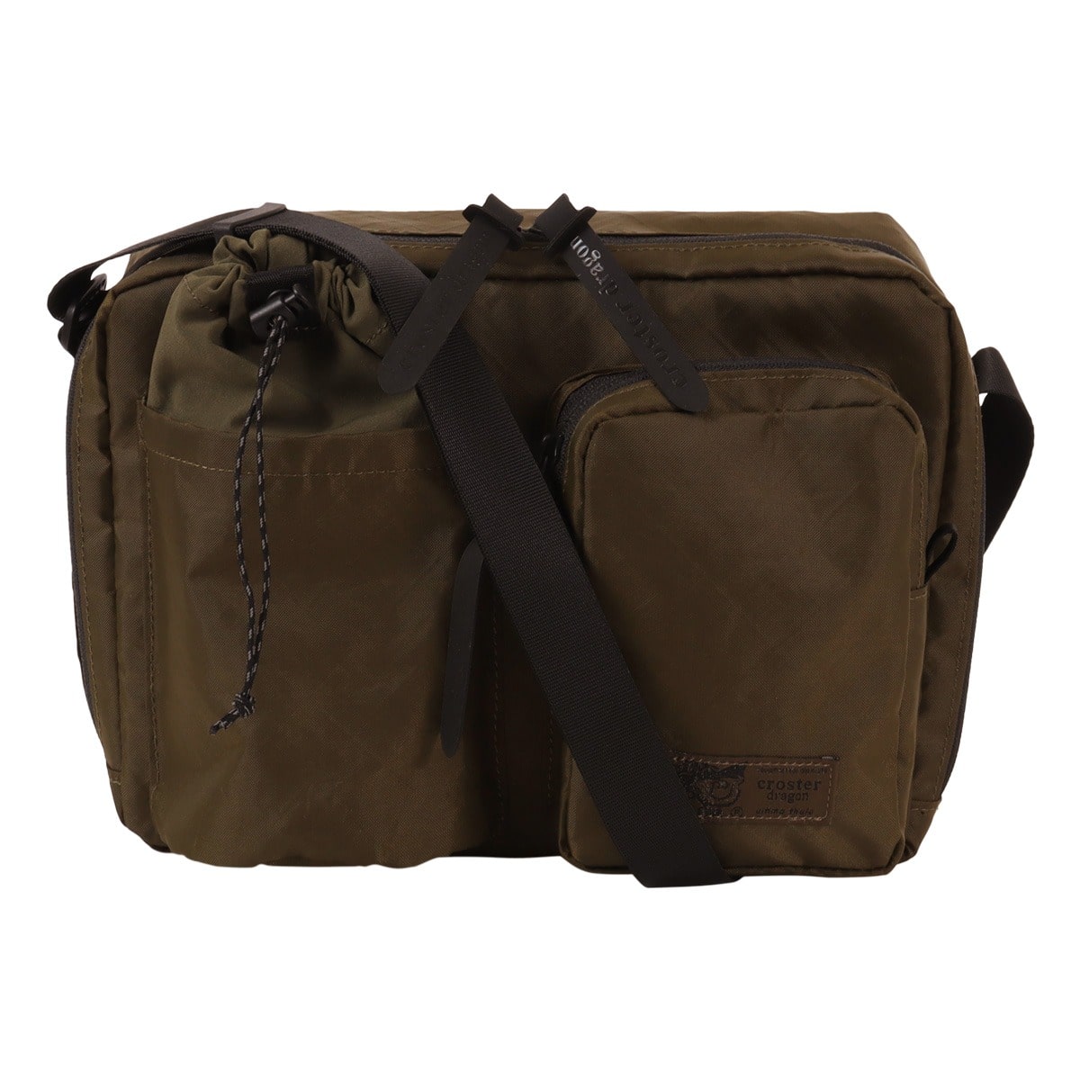 CROSTER DRAGON クロスタードラゴン ボトルショルダーバッグ 3レイヤー YKK撥水ファスナー メンズ レディース リサイクルポリエステル CRDE-2006 EPXシリーズ オリーブ