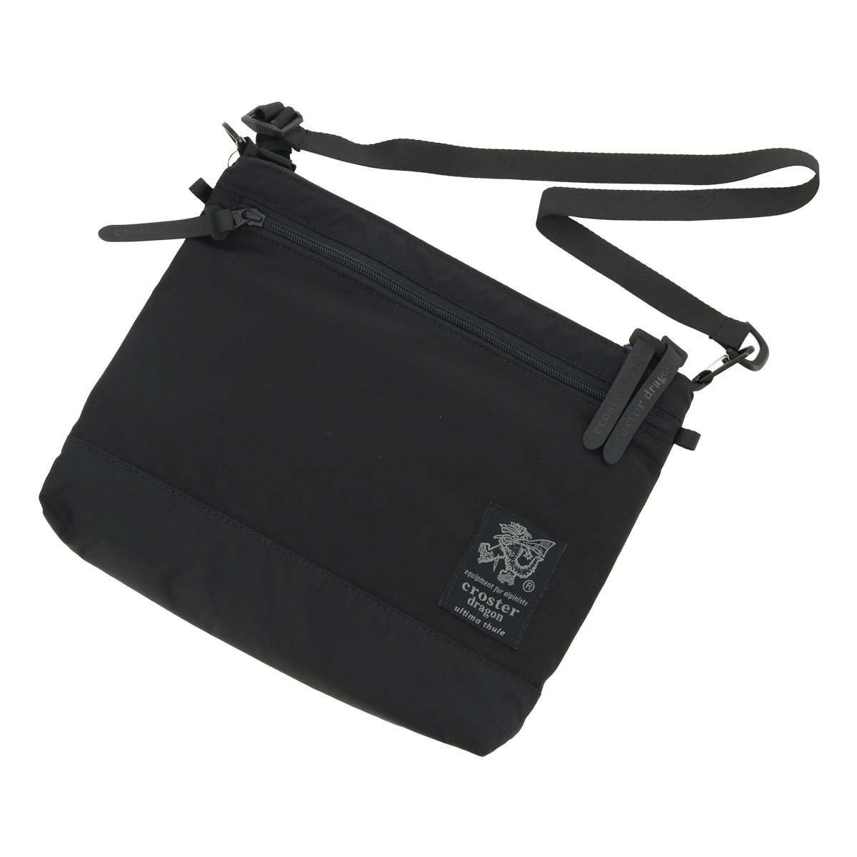 CROSTER DRAGON クロスタードラゴン クロスボディバッグ テフロン加工 撥水ファスナー メンズ レディース CRDF-1004 FRシリーズ ブラック