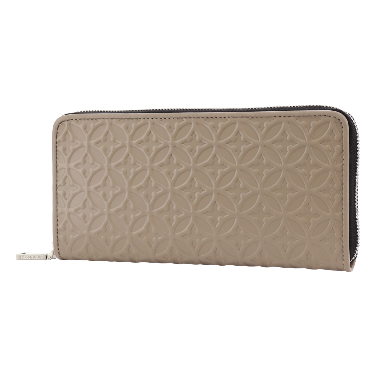 DRESSTERIOR ドレステリア 長財布 ラウンドファスナー 本革 ウェルシュ 864603 牛革 レザー エンボス 型押し トープ