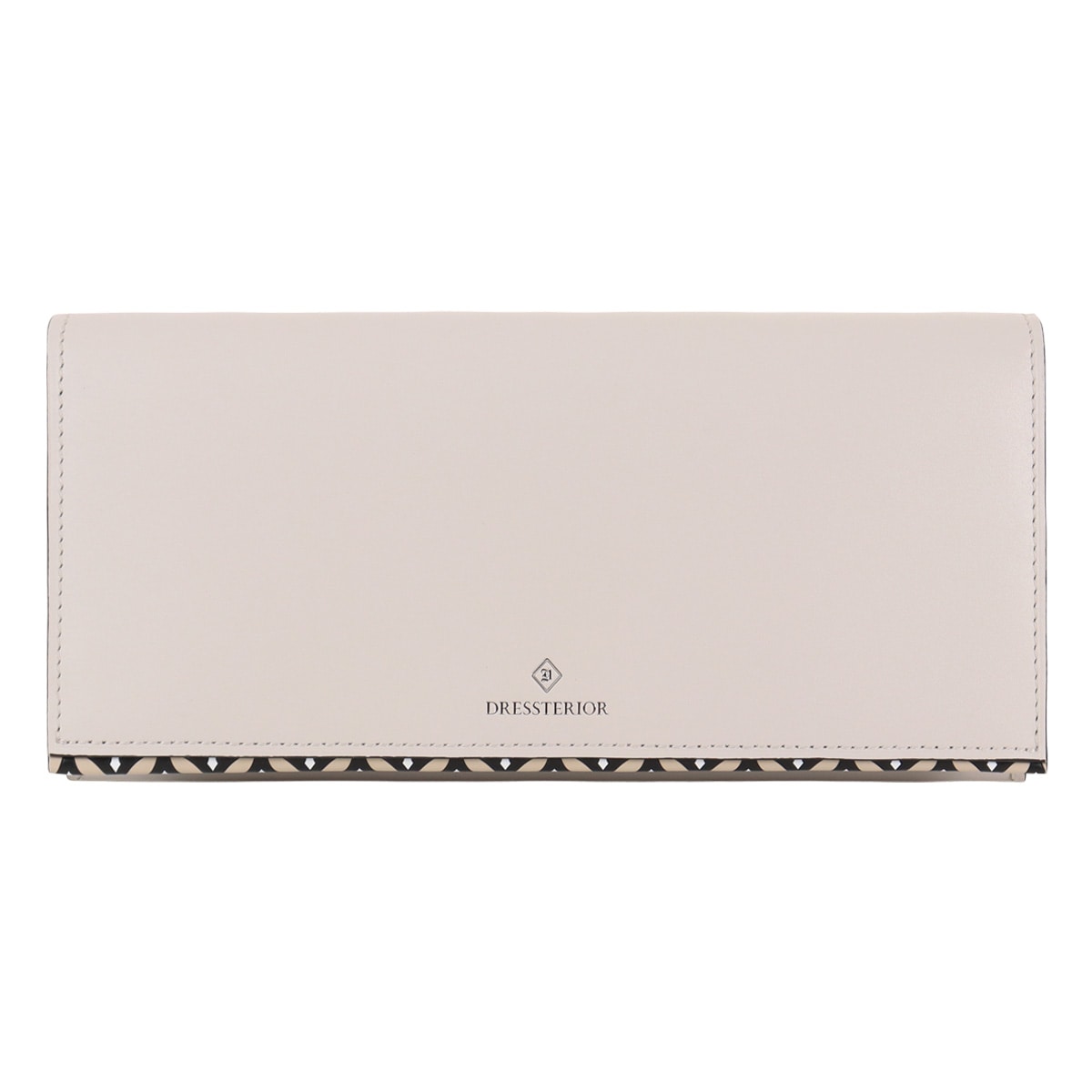 DRESSTERIOR ドレステリア 長財布 財布 かぶせ カジュアル カード収納 866605 チェスキー 牛革 本革 レザー ホワイト