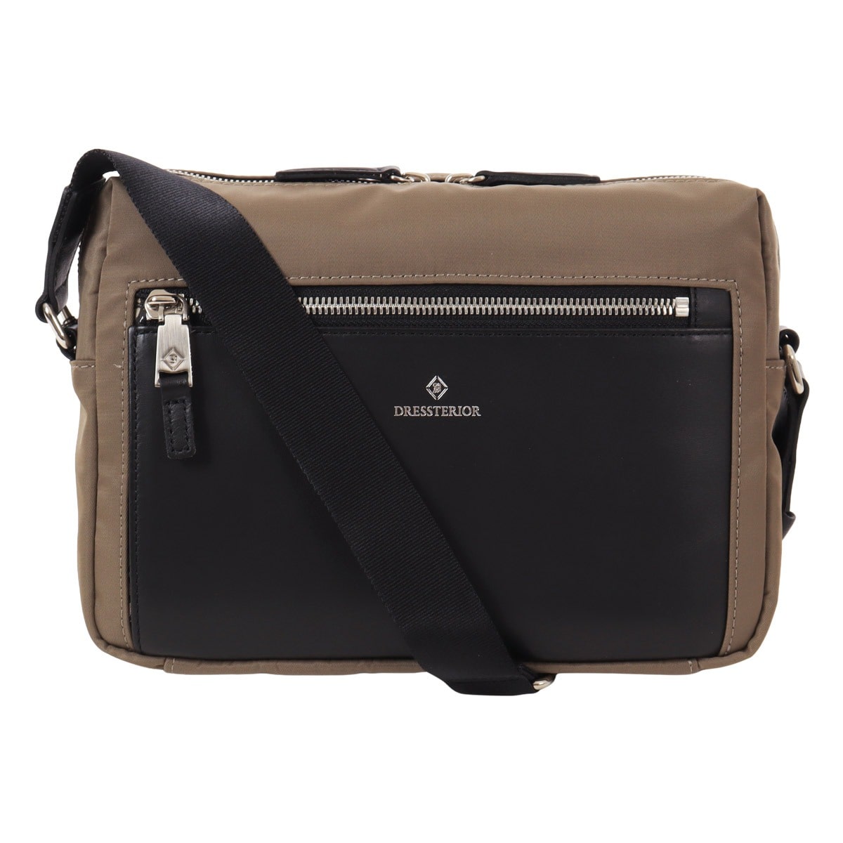 DRESSTERIOR ドレステリア ショルダーバッグ メンズ レディース ミニショルダー LAKELAND レークランド 867101 ミニバッグ ポシェット 牛革 本革 コンパクト 軽量 レザー ダブルファスナー 日本製 ベージュ