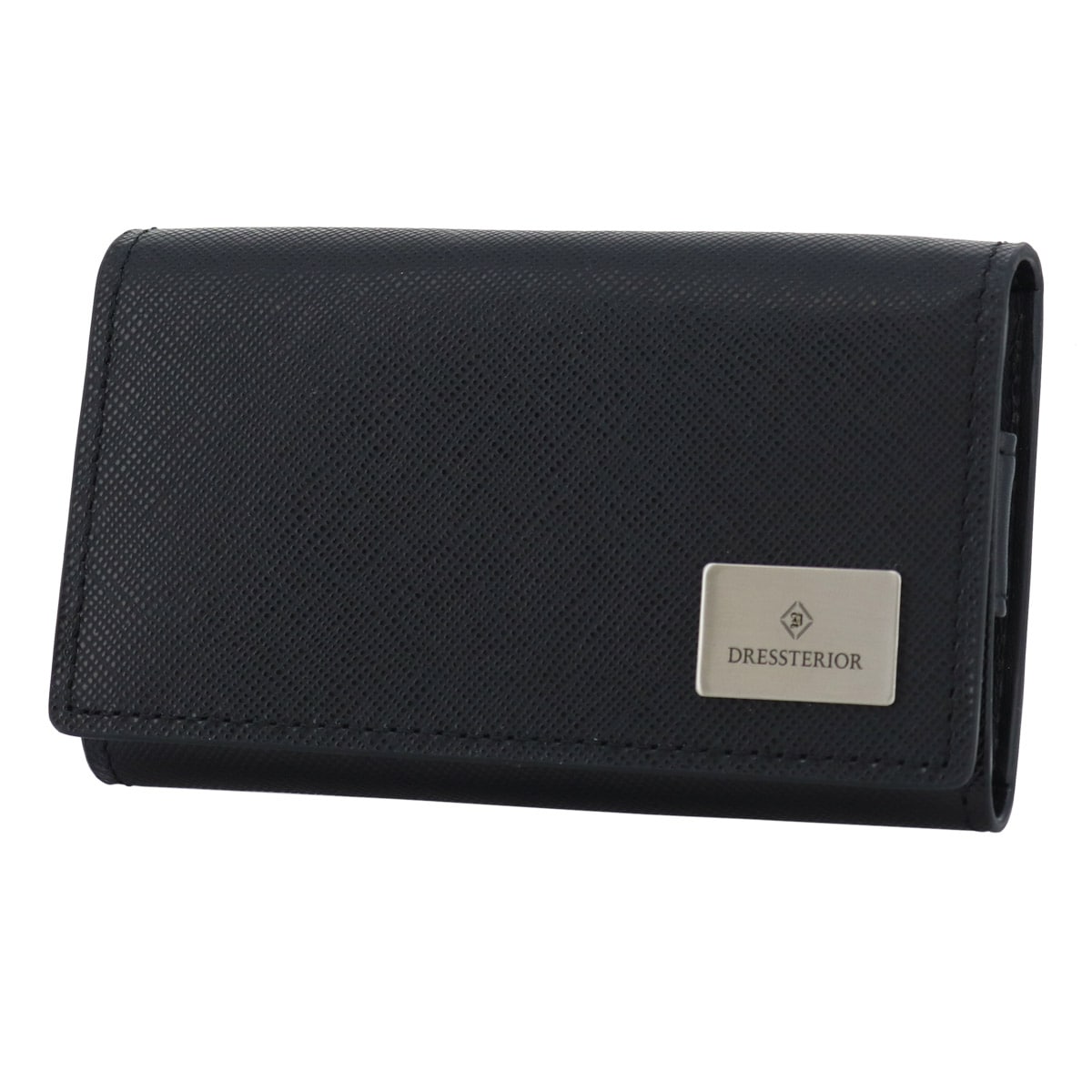 DRESSTERIOR ドレステリア キーケース 本革 ハリア 868612 牛革 レザー エンボス サフィアーノ ブラック