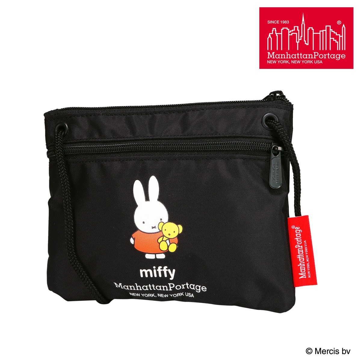 Manhattan Portage マンハッタンポーテージ miffy ミッフィー ショルダーバッグ サコッシュ ポシェット CORDURA DZPMF70 ブラック ブラック -
