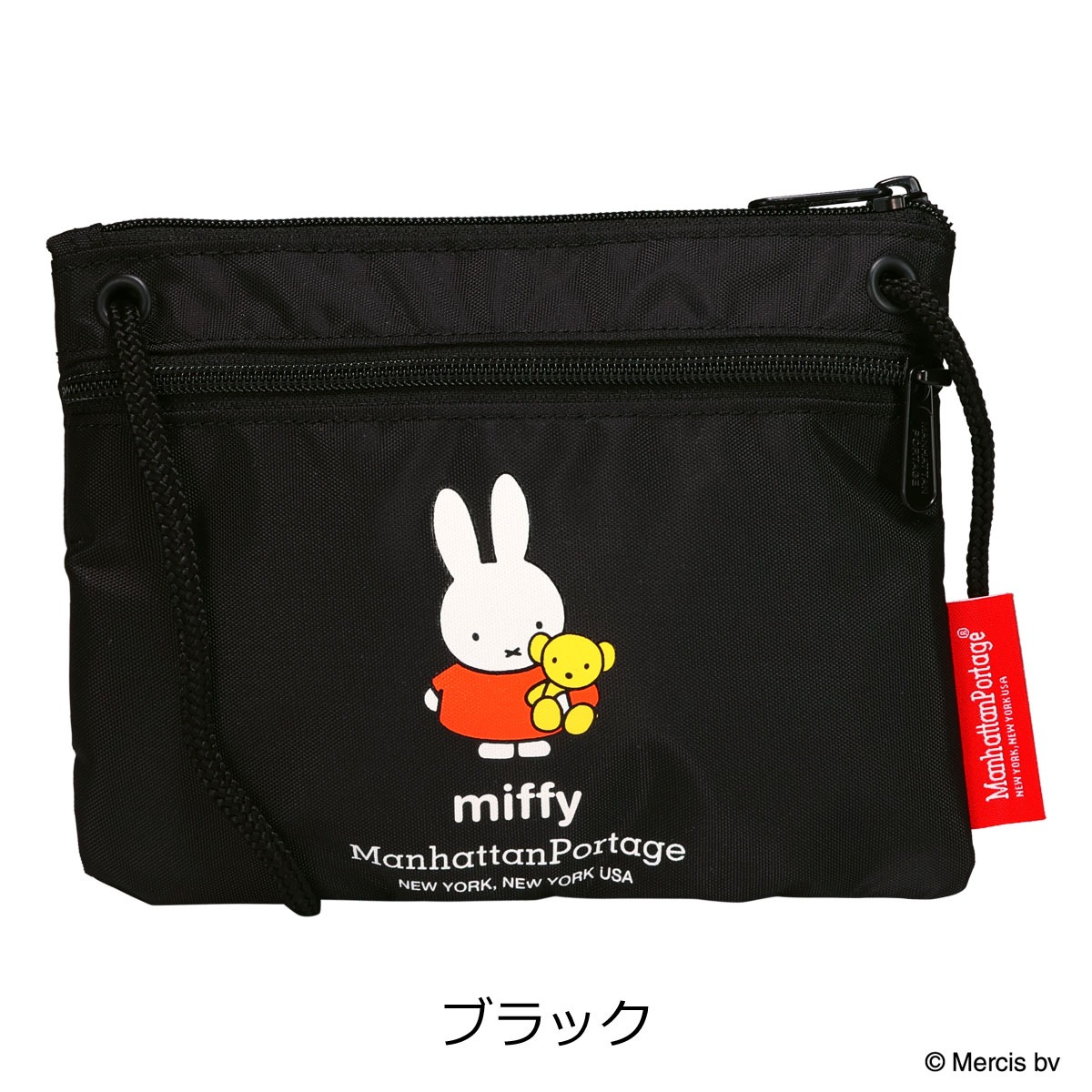 Manhattan Portage マンハッタンポーテージ miffy ミッフィー ショルダーバッグ サコッシュ ポシェット CORDURA DZPMF70 ブラック ブラック -