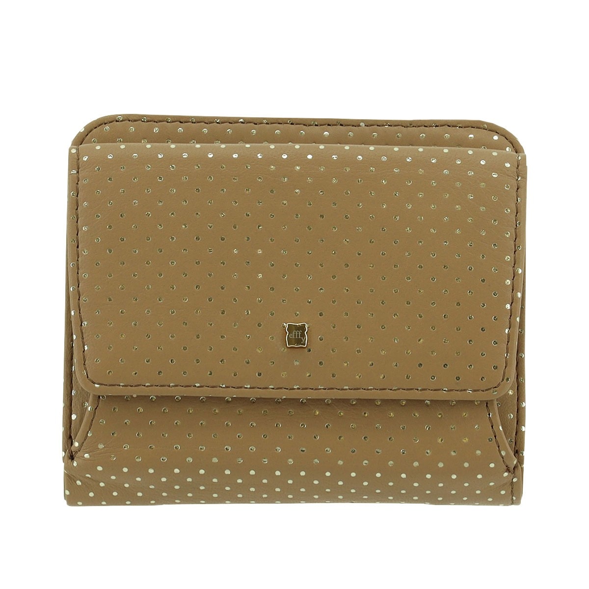 efffy エフィー 二つ折り財布 レディース ET2-003 札入れ BOX型小銭入れ 日本製 ベージュ