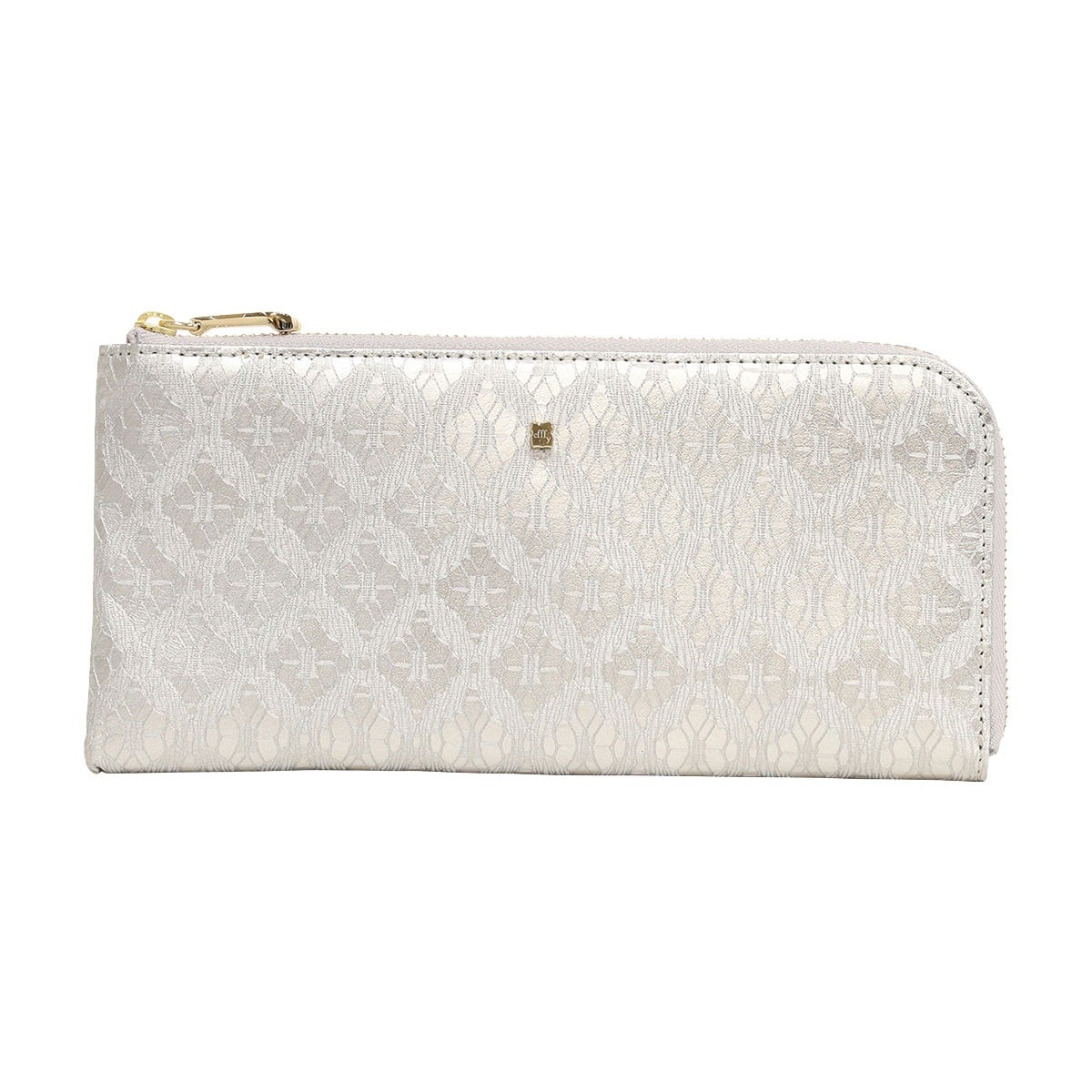 efffy エフィー 長財布 L字ファスナー レディース ET2-011 日本製 シルバー