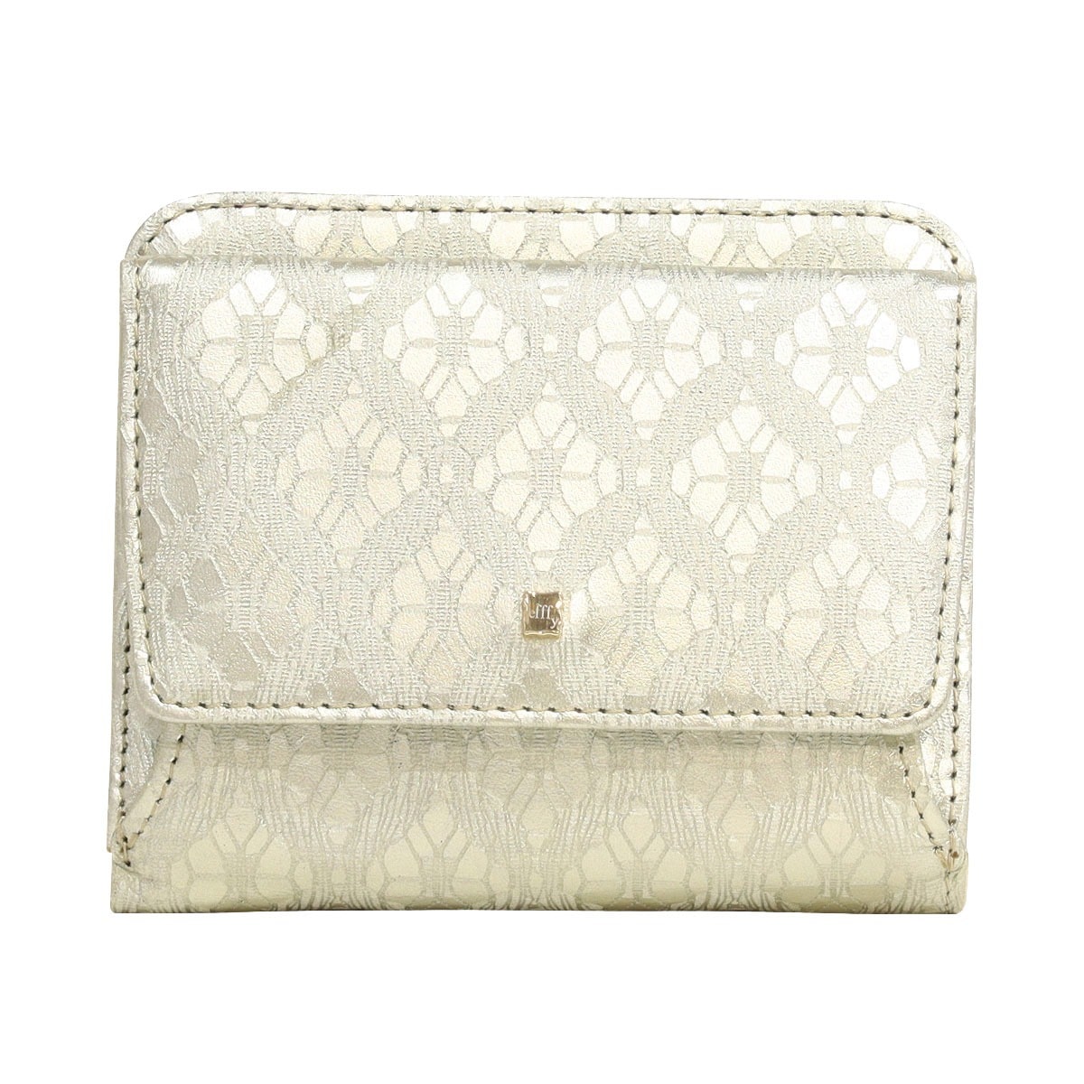 efffy エフィー 二つ折り財布 レディース ET2-013 札入れ BOX型小銭入れ 日本製 シャンパンゴールド