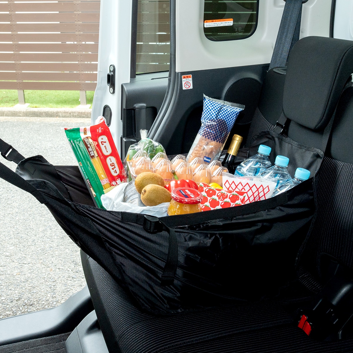 Ficce Brave フィセブレイブ ハンモックバッグ ショッピングバッグ 車 カー用品 レジカゴ型 メンズ トートバッグ お買い物バッグ エコバッグ 大容量 車載用品 車内収納 荷崩れ防止 F-309 ブラウン ブラウン -