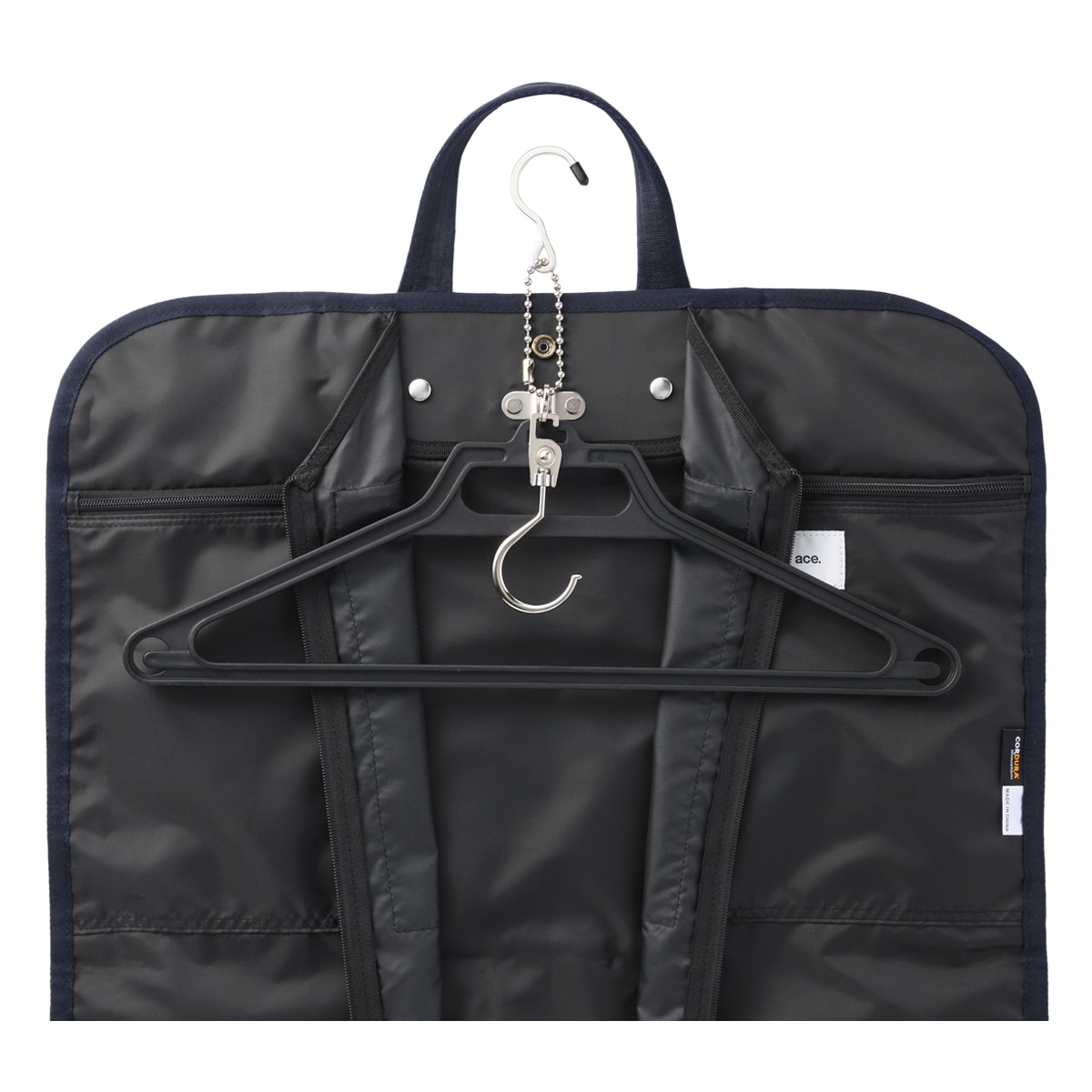 ace.GENE エースジーン ガーメントバッグ スーツ入れ 三つ折り B4 デュラムーブ 68135 ハンガー 撥水 ビジネス 通勤 キャリーセットアップ ネイビー 【03】ネイビー -