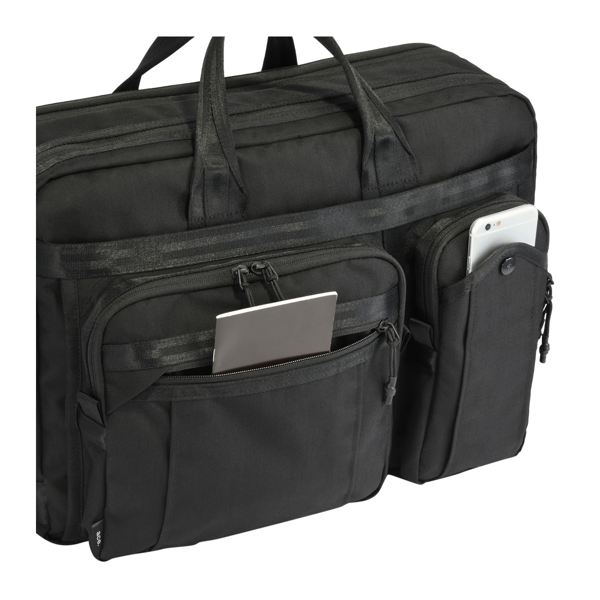 ace.GENE エースジーン ブリーフケース ショルダーバッグ ビジネスバッグ トートバッグ 2way エキスパンダブル メンズ 68137 デュラムーブ 通勤 ビジネス PC収納 大容量 15.6インチ ブラック 【01】ブラック -