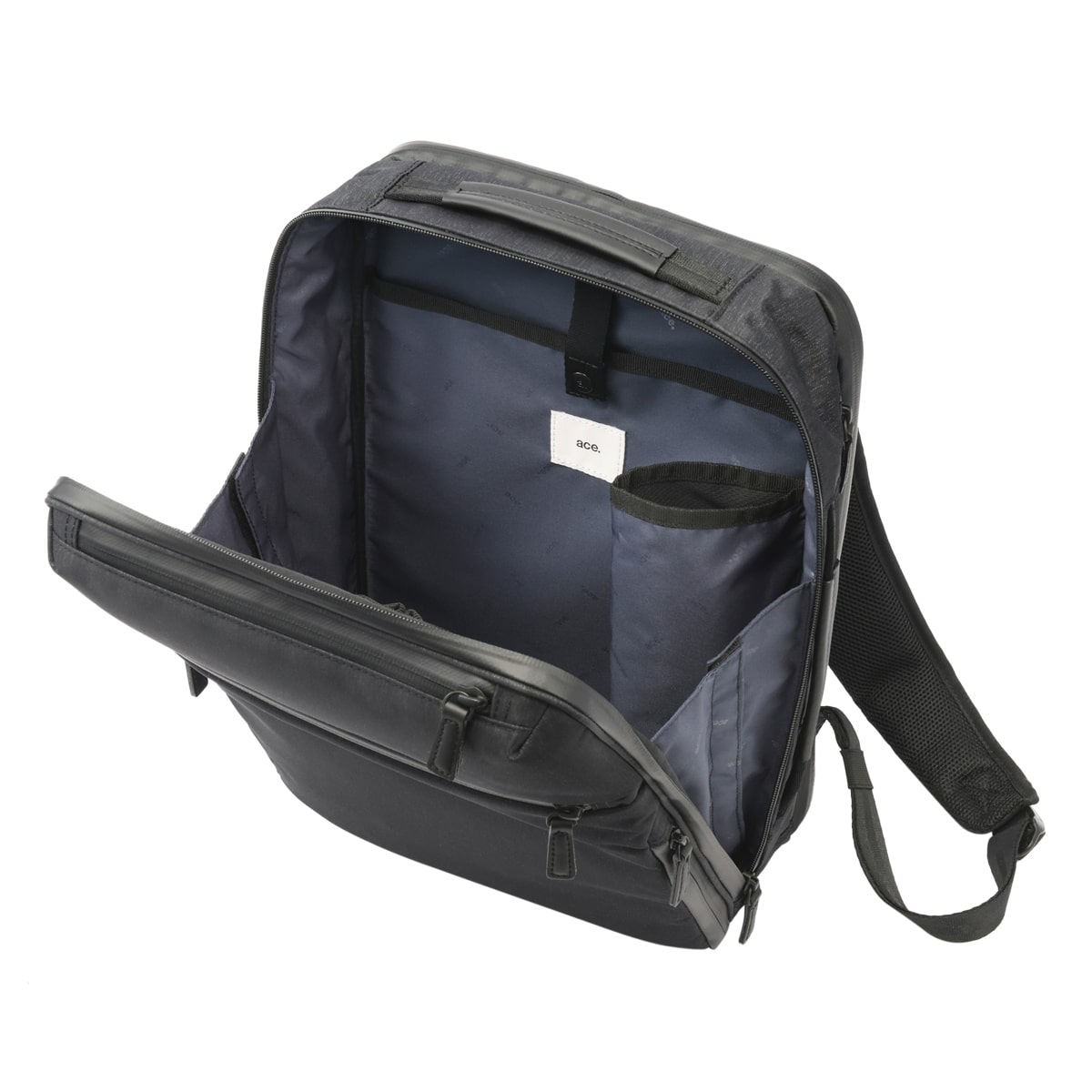 ace.GENE エースジーン リュック 2WAY A4 メンズ 68291 ガジェタブルヘザー2 通勤 ビジネス PC収納 13.3インチ ブラック 【01】ブラック -