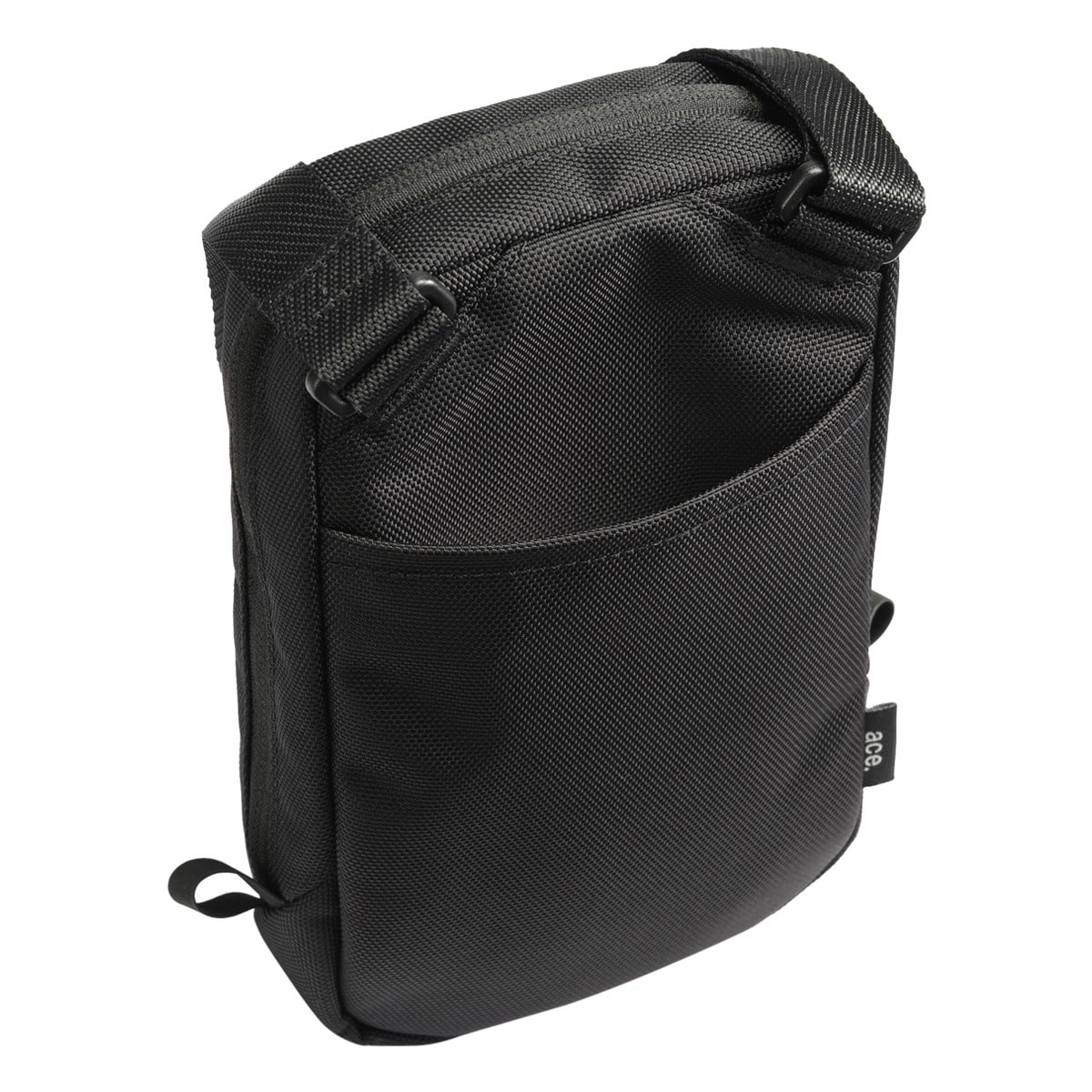 ace.GENE エースジーン ショルダーバッグ メンズ 撥水 バッグ カジュアル ワンショルダー 2L ミニマル 68791 ラグレンティスクロス お出掛け 旅行 トラベル ブラック 【01】ブラック -