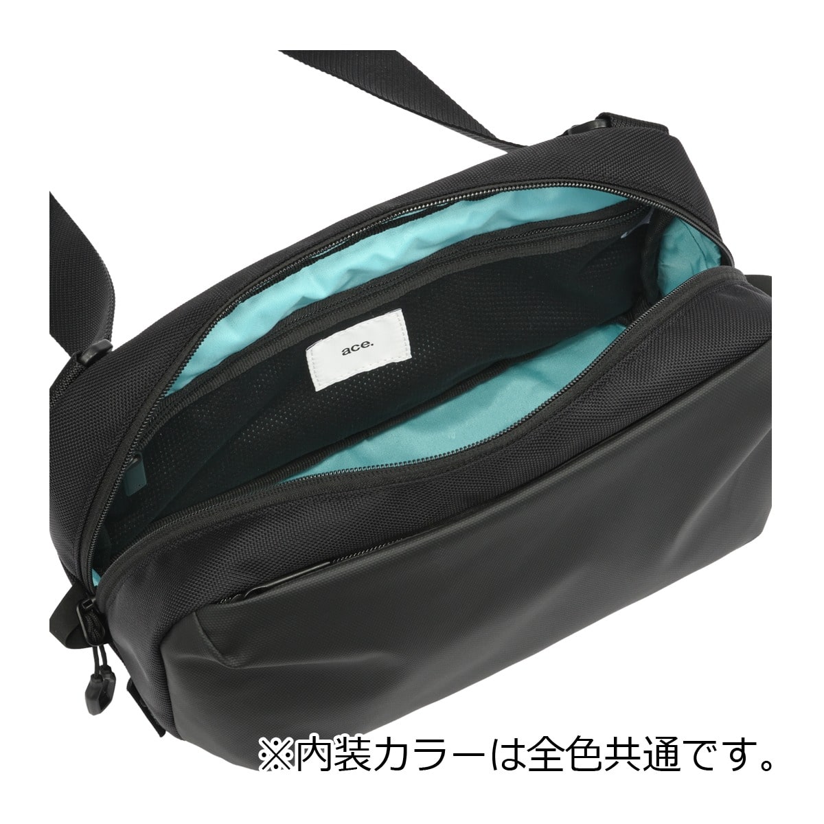 ace.GENE エースジーン ショルダーバッグ メンズ 撥水 バッグ カジュアル ワンショルダー 5L ミニマル 68792 ラグレンティスクロス お出掛け 旅行 トラベル ダークグレー 【02】ダークグレー -