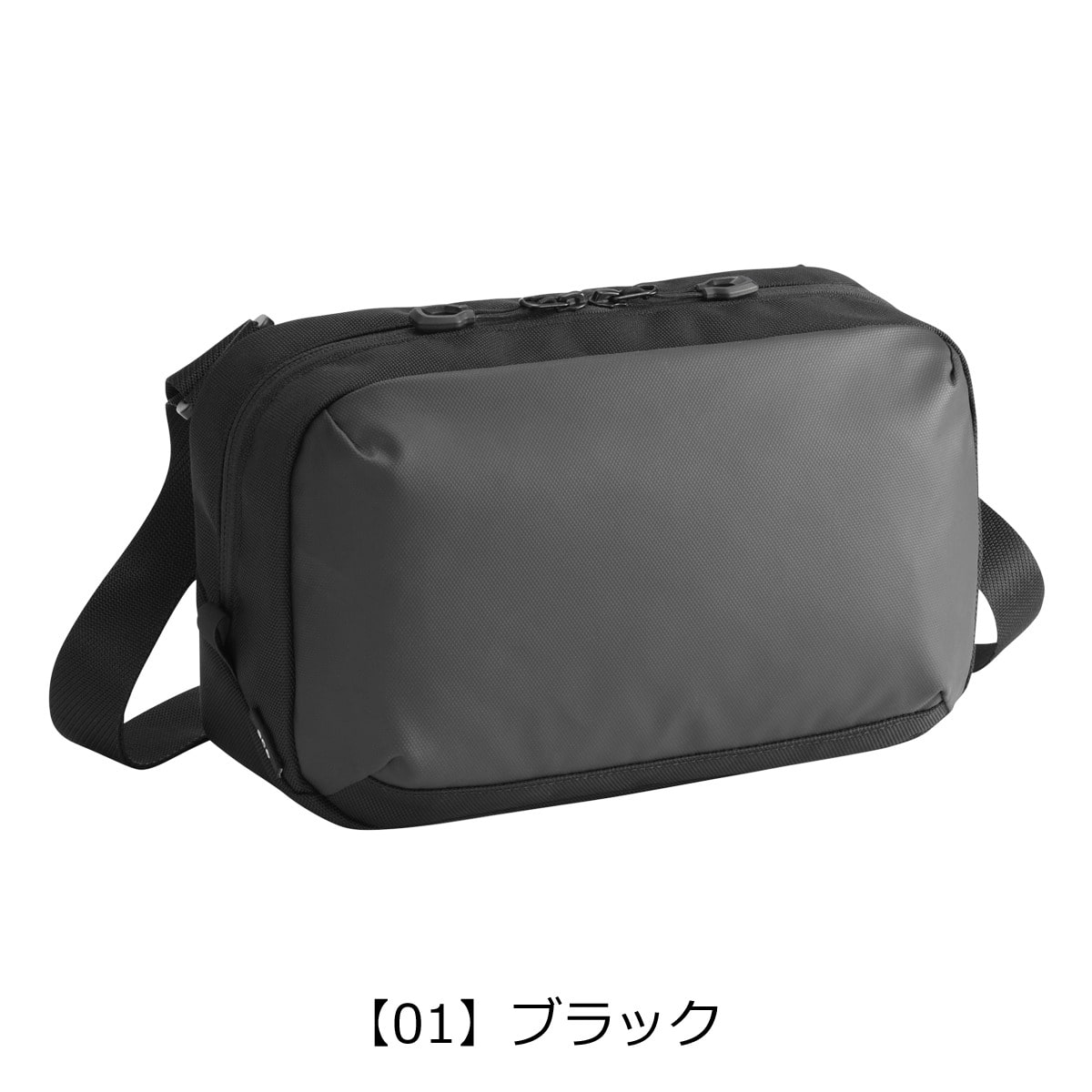 ace.GENE エースジーン ショルダーバッグ メンズ 撥水 バッグ カジュアル ワンショルダー 5L ミニマル 68792 ラグレンティスクロス お出掛け 旅行 トラベル ダークグレー 【02】ダークグレー -
