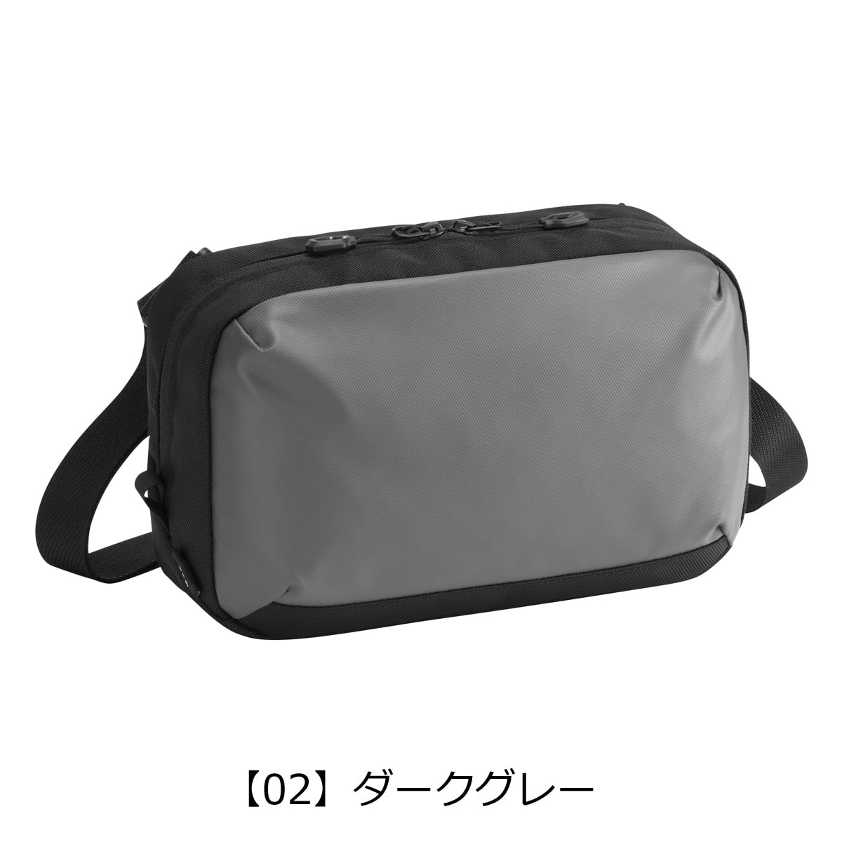 ace.GENE エースジーン ショルダーバッグ メンズ 撥水 バッグ カジュアル ワンショルダー 5L ミニマル 68792 ラグレンティスクロス お出掛け 旅行 トラベル ダークグレー 【02】ダークグレー -