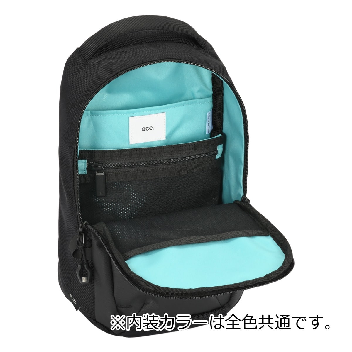 ace.GENE エースジーン ボディバッグ ショルダーバッグ メンズ 撥水 バッグ カジュアル ワンショルダー 5L ミニマル 8インチ 68793 ラグレンティスクロス お出掛け 旅行 トラベル ダークグレー 【02】ダークグレー -