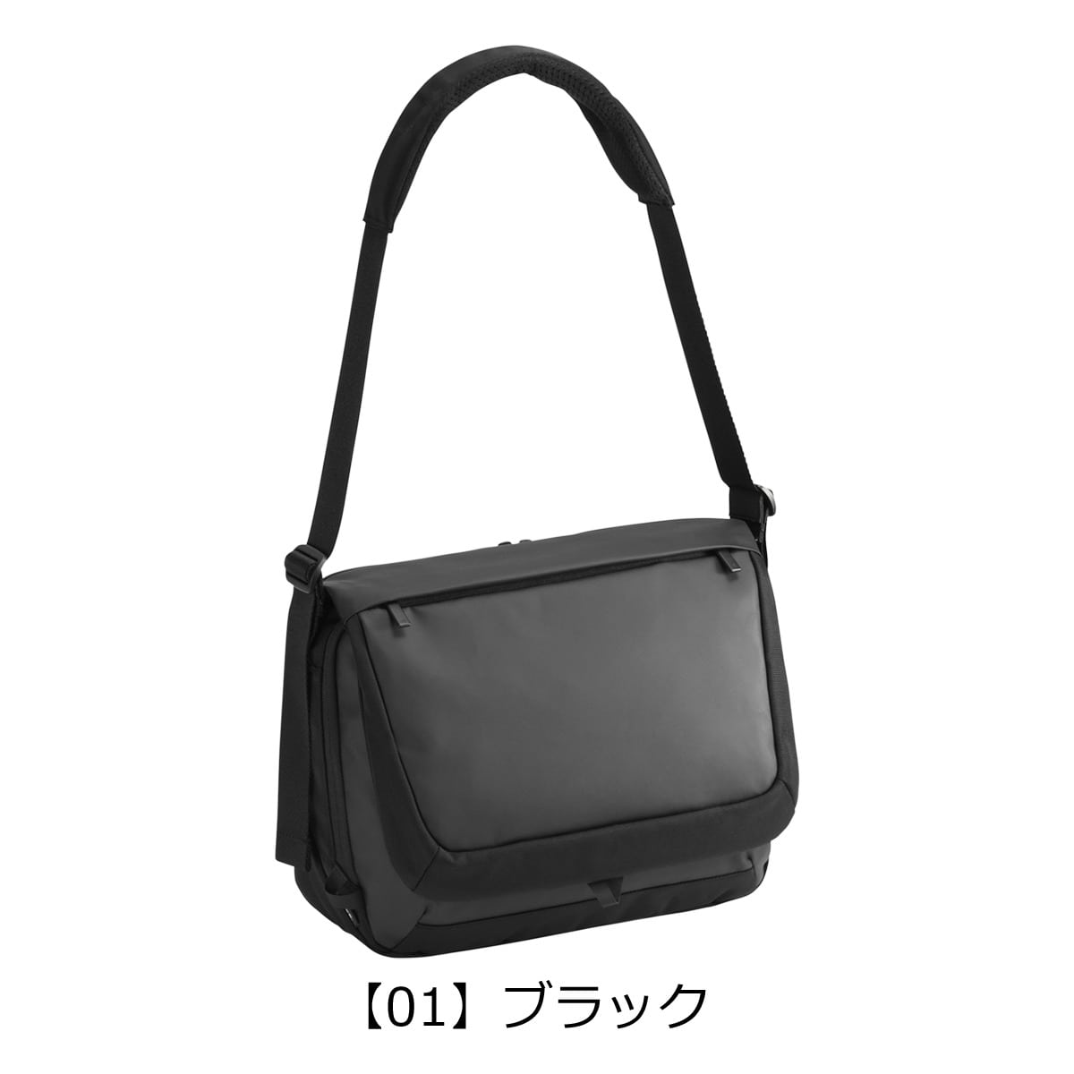 ace.GENE エースジーン ショルダーバッグ メンズ A4 撥水 バッグ カジュアル ワンショルダー 16L 13.3インチ 68797 ラグレンティスクロス お出掛け 旅行 トラベル ブラック 【01】ブラック -