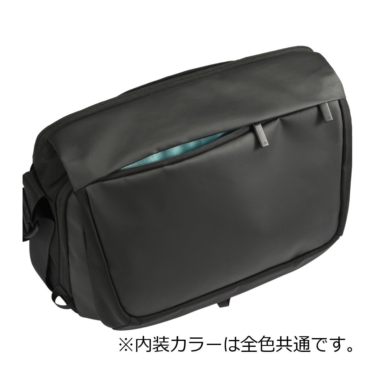 ace.GENE エースジーン ショルダーバッグ メンズ A4 撥水 バッグ カジュアル ワンショルダー 16L 13.3インチ 68797 ラグレンティスクロス お出掛け 旅行 トラベル ブラック 【01】ブラック -