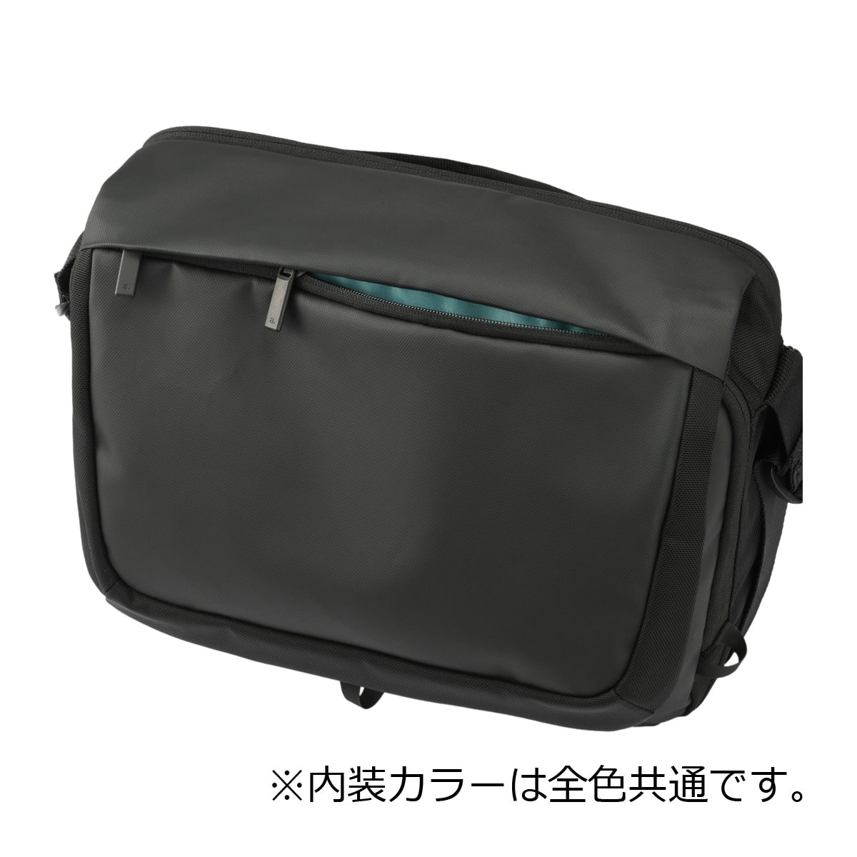 ace.GENE エースジーン ショルダーバッグ メンズ A4 撥水 バッグ カジュアル ワンショルダー 16L 13.3インチ 68797 ラグレンティスクロス お出掛け 旅行 トラベル ブラック 【01】ブラック -