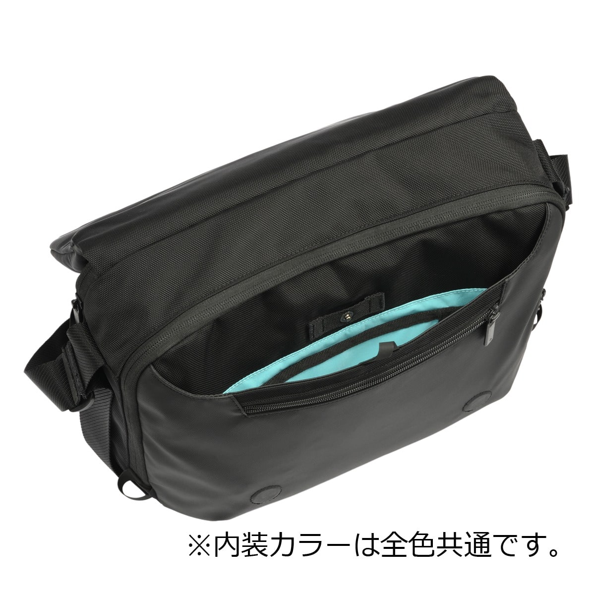 ace.GENE エースジーン ショルダーバッグ メンズ A4 撥水 バッグ カジュアル ワンショルダー 16L 13.3インチ 68797 ラグレンティスクロス お出掛け 旅行 トラベル ブラック 【01】ブラック -