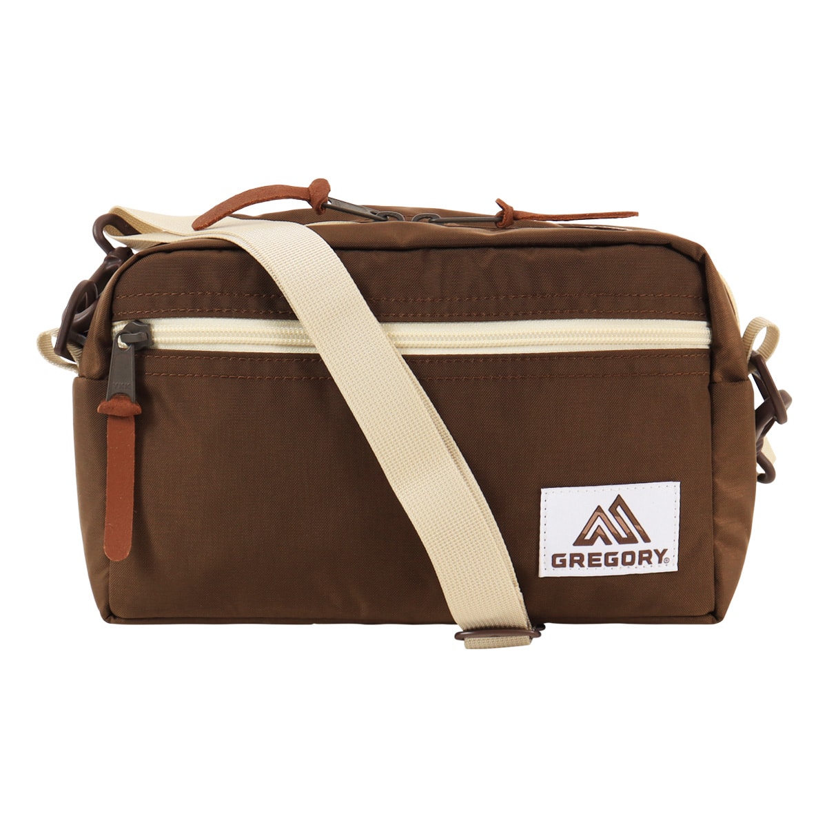 GREGORY グレゴリー ショルダーバッグ クラシック パデッドショルダーポーチM gr-cpaddeds ミニショルダー 横型 花柄 ヒョウ柄 ブラウン ライトベージュ