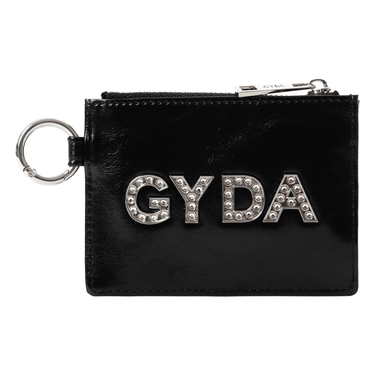 GYDA ジェイダ コインケース 小銭入れ レディース ラインストーンロゴ GY-W292 デニム ラインストーン BLACK